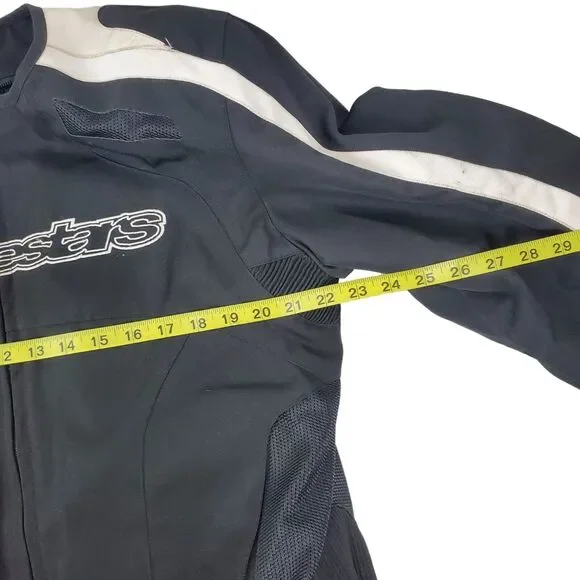 ALPINESTARS Jacket Adult XL White Black Spell Out Motorcycle Full Zip w/ Armour - Picture 6 of 14